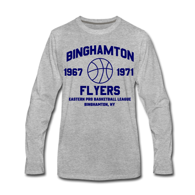 Binghamton Flyers Long Sleeve T-Shirt - heather gray