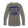 Binghamton Flyers Long Sleeve T-Shirt - asphalt gray