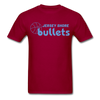 Jersey Shore Bullets T-Shirt - dark red