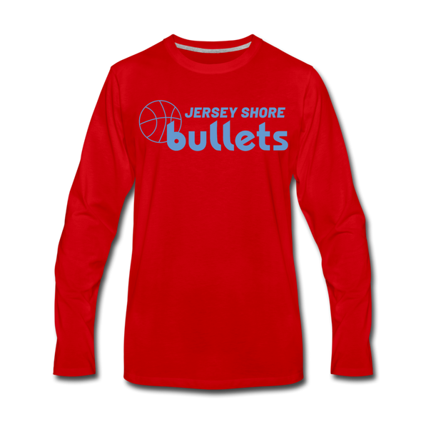 Jersey Shore Bullets Long Sleeve T-Shirt - red