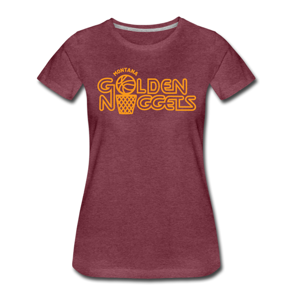 Montana Golden Nuggets Women’s T-Shirt - heather burgundy