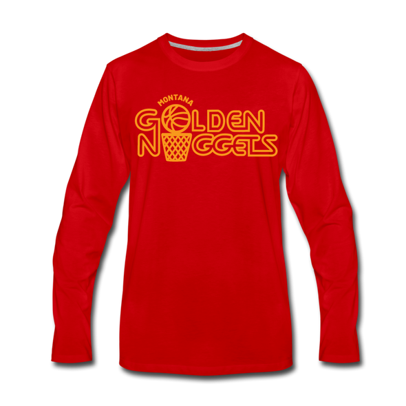 Montana Golden Nuggets Long Sleeve T-Shirt - red