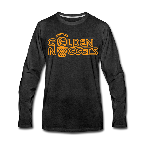 Montana Golden Nuggets Long Sleeve T-Shirt - charcoal gray