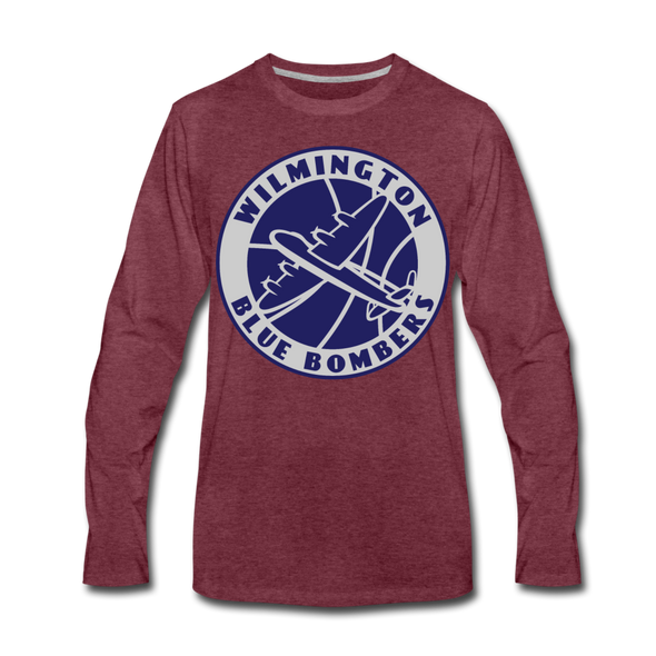Wilmington Blue Bombers Long Sleeve T-Shirt - heather burgundy