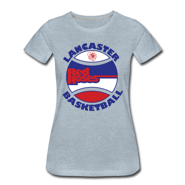 Lancaster Red Roses Women’s T-Shirt - heather ice blue