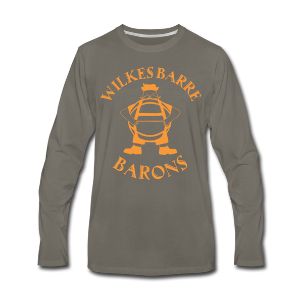 Wilkes Barre Barons Long Sleeve T-Shirt - asphalt gray