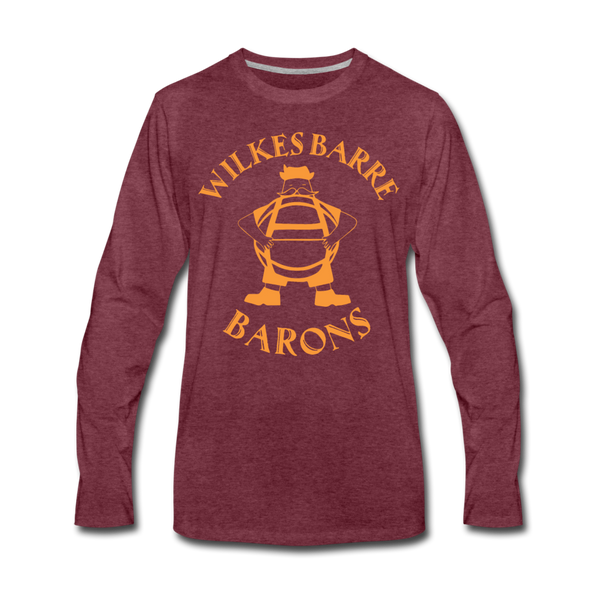 Wilkes Barre Barons Long Sleeve T-Shirt - heather burgundy