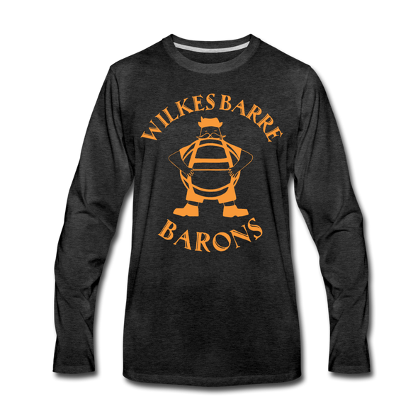 Wilkes Barre Barons Long Sleeve T-Shirt - charcoal gray