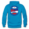 Lancaster Red Roses Hoodie - turquoise
