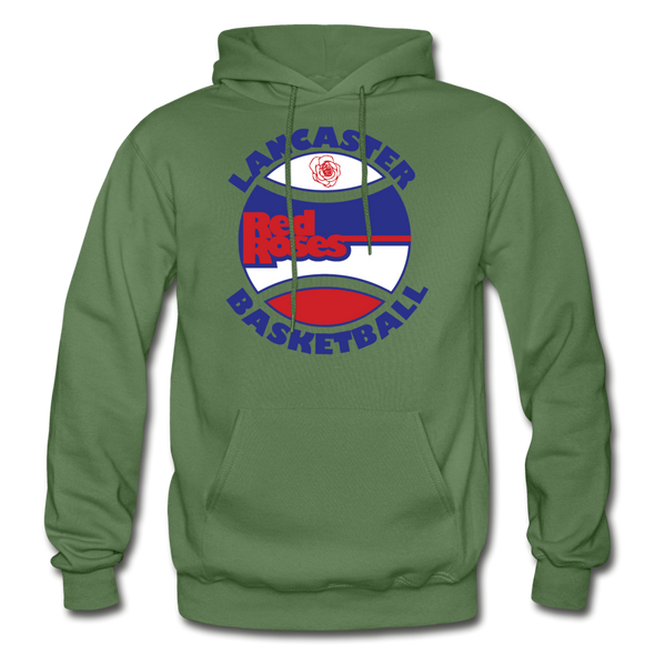 Lancaster Red Roses Hoodie - military green
