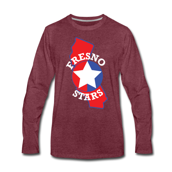Fresno Stars Long Sleeve T-Shirt - heather burgundy