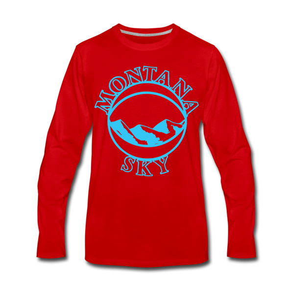Montana Sky Long Sleeve T-Shirt - red