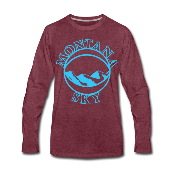 Montana Sky Long Sleeve T-Shirt - heather burgundy