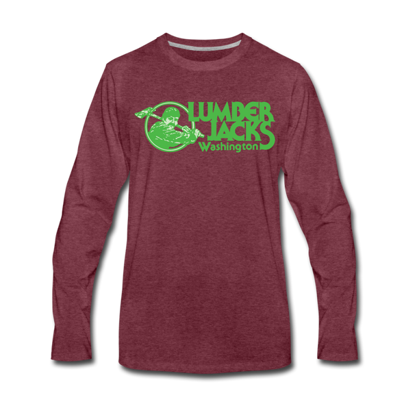 Washington Lumberjacks Long Sleeve T-Shirt - heather burgundy