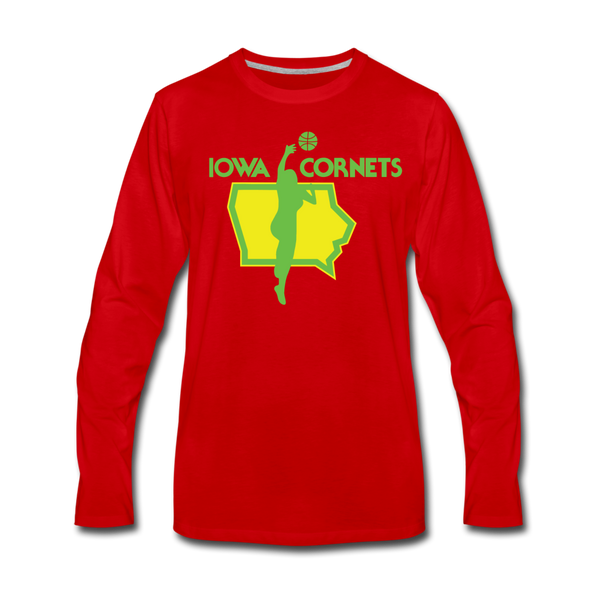 Iowa Cornets Long Sleeve T-Shirt - red