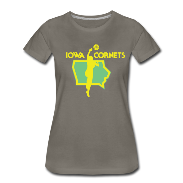 Iowa Cornets Women’s T-Shirt - asphalt gray