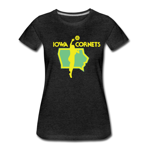 Iowa Cornets Women’s T-Shirt - charcoal gray