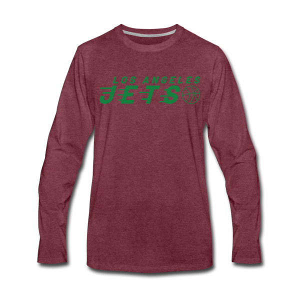 Los Angeles Jets Long Sleeve T-Shirt - heather burgundy