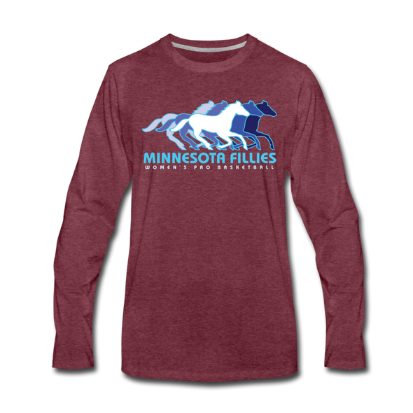Minnesota Fillies Long Sleeve T-Shirt - heather burgundy