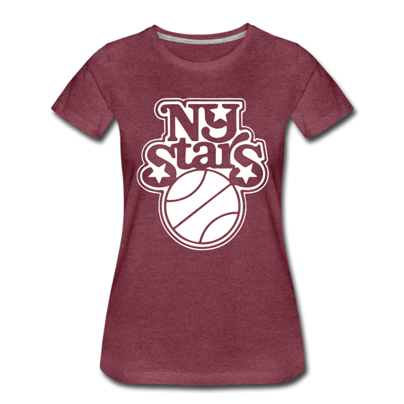 New York Stars Women’s T-Shirt - heather burgundy