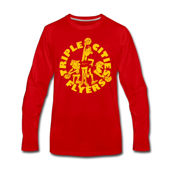 Triple Cities Flyers Long Sleeve T-Shirt - red