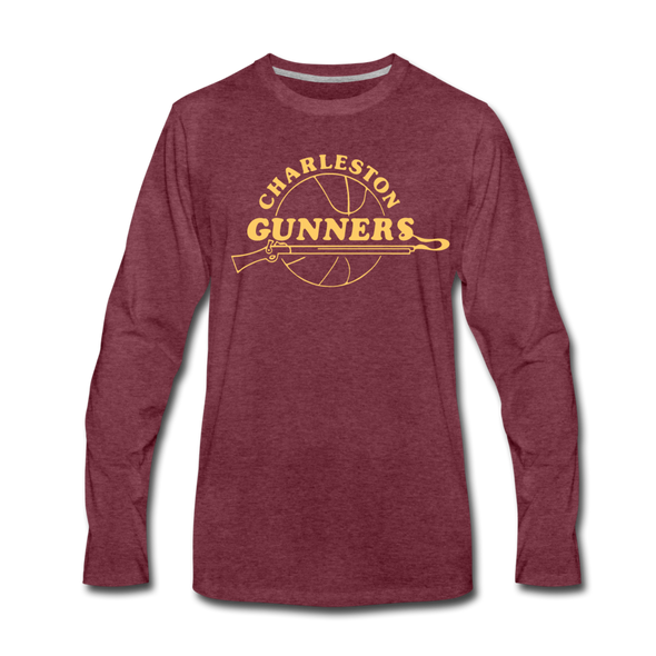 Charleston Gunners Long Sleeve T-Shirt - heather burgundy