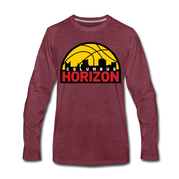 Columbus Horizon Long Sleeve T-Shirt - heather burgundy