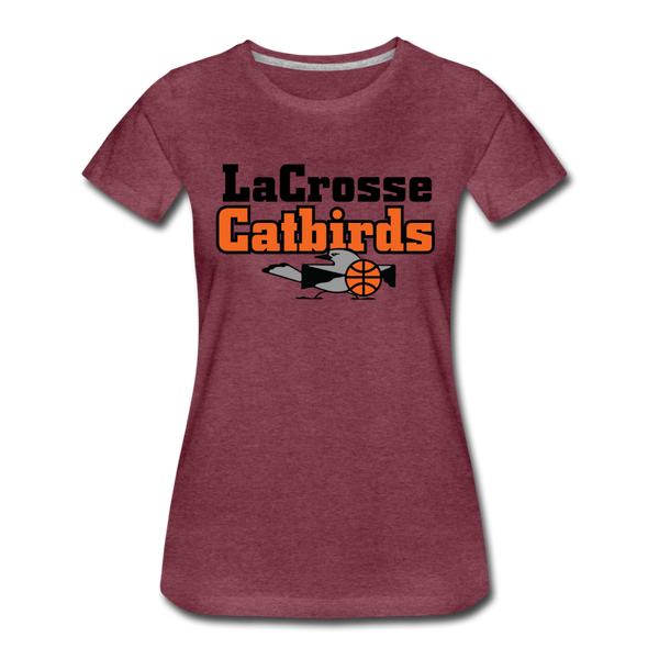 La Crosse Catbirds Women’s T-Shirt - heather burgundy