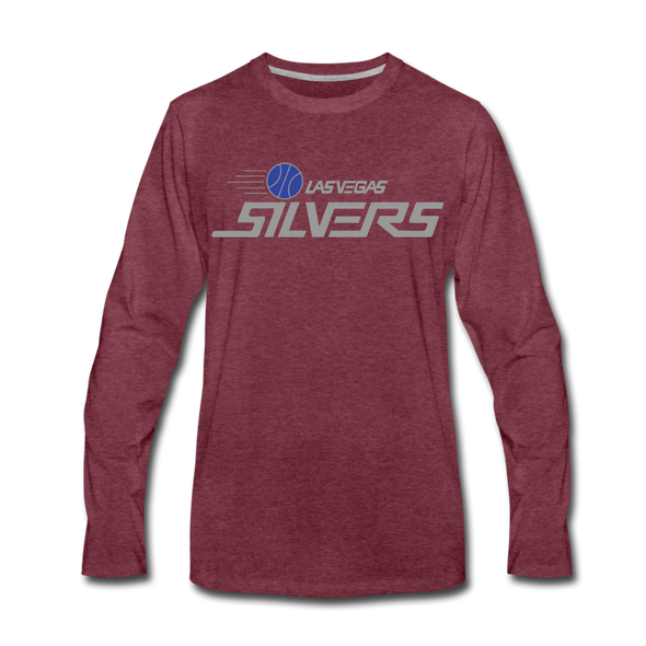 Las Vegas Silvers Long Sleeve T-Shirt - heather burgundy