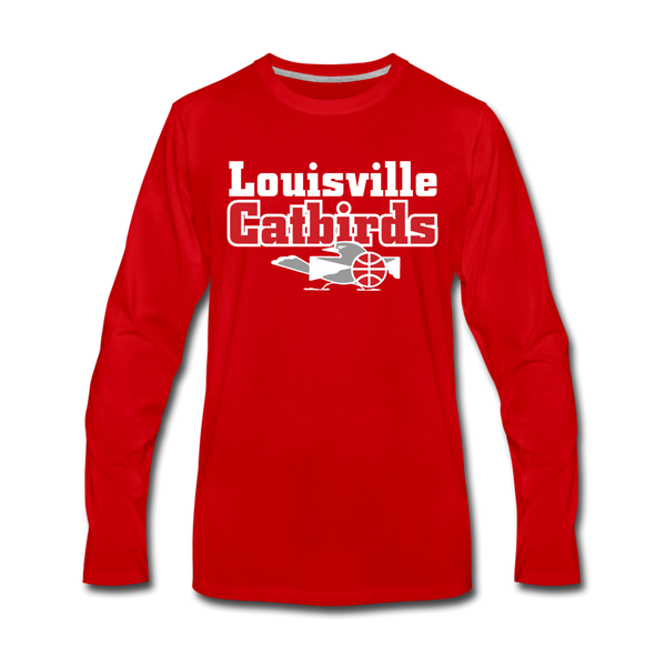 Louisville Catbirds Long Sleeve T-Shirt - red