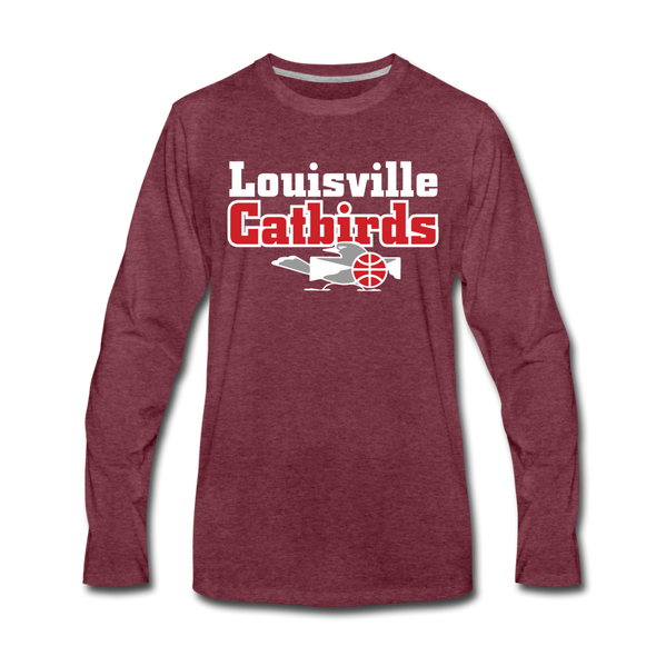 Louisville Catbirds Long Sleeve T-Shirt - heather burgundy