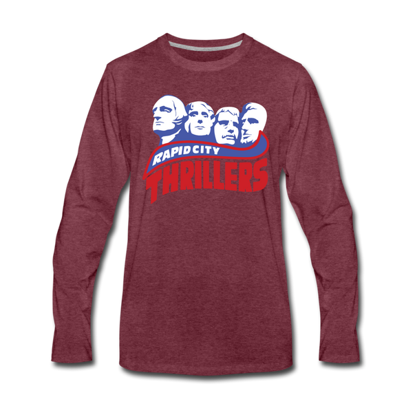 Rapid City Thrillers Long Sleeve T-Shirt - heather burgundy