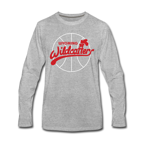 Wyoming Wildcatters Long Sleeve T-Shirt - heather gray