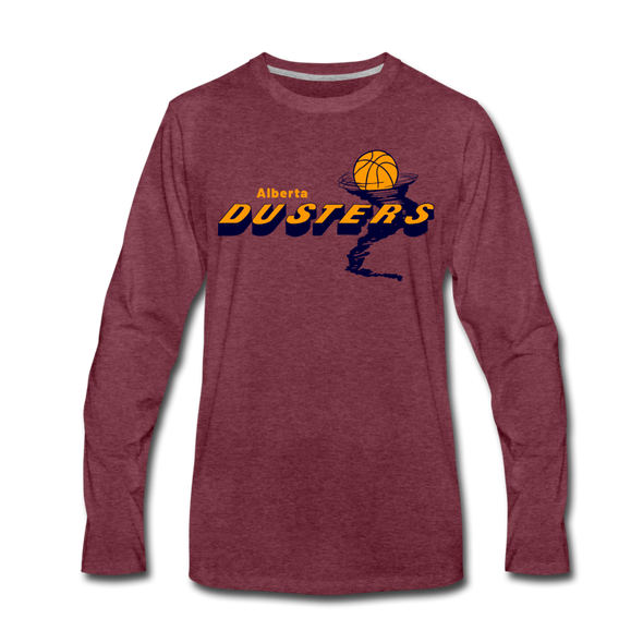 Alberta Dusters Long Sleeve T-Shirt - heather burgundy