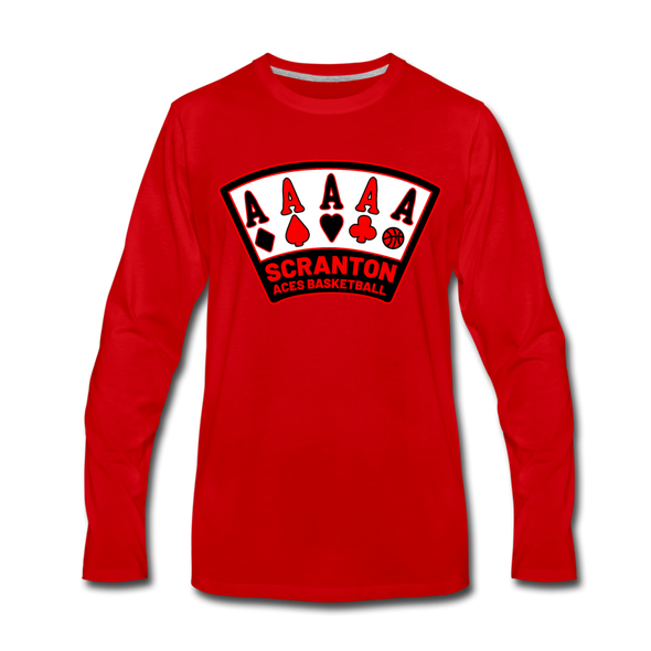 Scranton Aces Long Sleeve T-Shirt - red