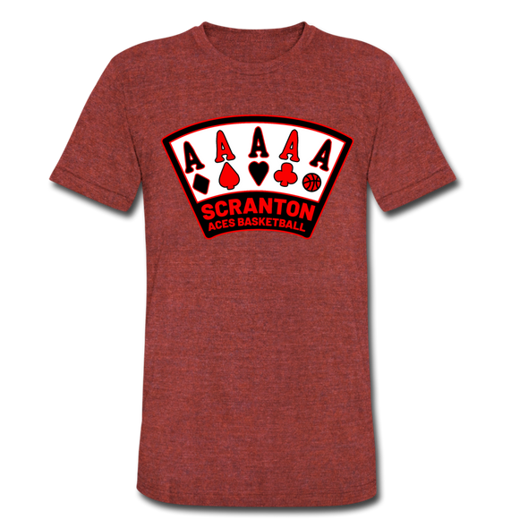 Scranton Aces T-Shirt (Tri-Blend Super Light) - heather cranberry