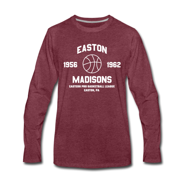 Easton Madisons Long Sleeve T-Shirt - heather burgundy