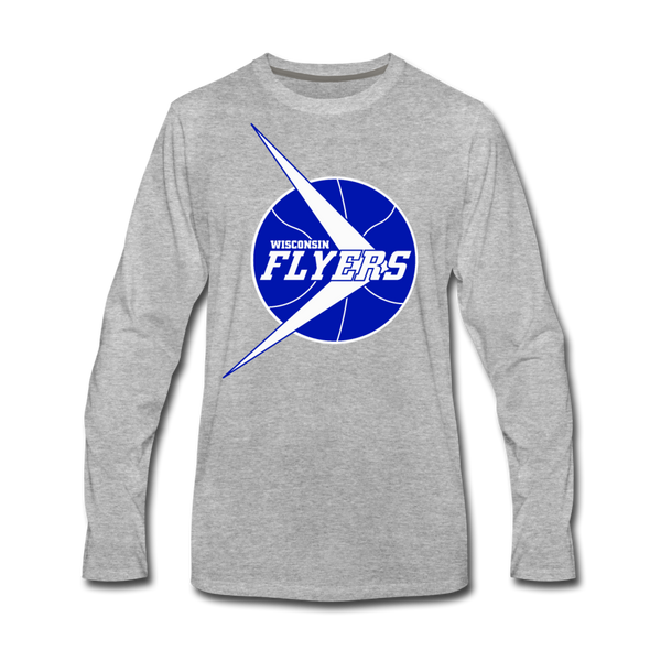 Wisconsin Flyers Long Sleeve T-Shirt - heather gray