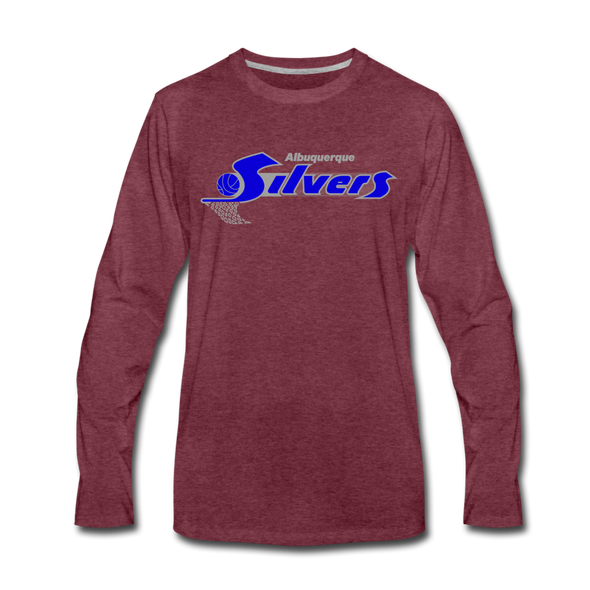 Albuquerque Silvers Long Sleeve T-Shirt - heather burgundy