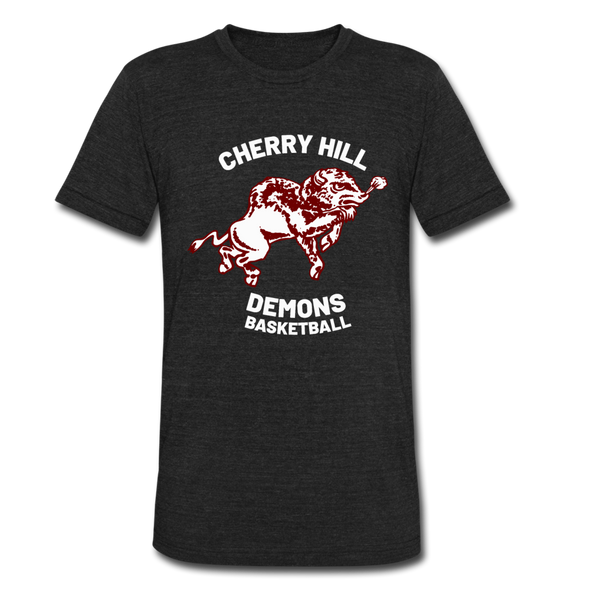 Cherry Hill Demons T-Shirt (Tri-Blend Super Light) - heather black
