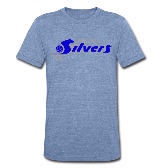 Albuquerque Silvers T-Shirt (Tri-Blend Super Light) - heather Blue