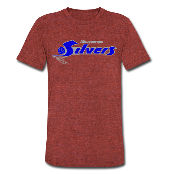 Albuquerque Silvers T-Shirt (Tri-Blend Super Light) - heather cranberry