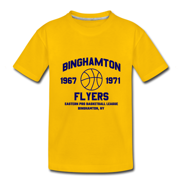 Binghamton Flyers T-Shirt (Tri-Blend Super Light) - sun yellow