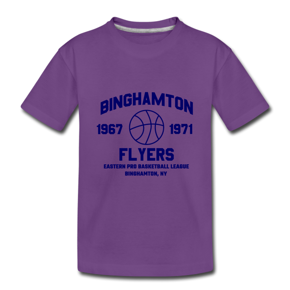 Binghamton Flyers T-Shirt (Tri-Blend Super Light) - purple