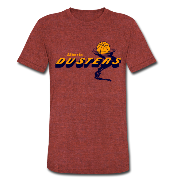 Alberta Dusters T-Shirt (Tri-Blend Super Light) - heather cranberry