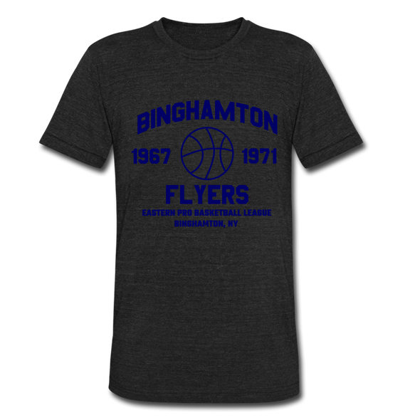 Binghamton Flyers T-Shirt (Tri-Blend Super Light) - heather black
