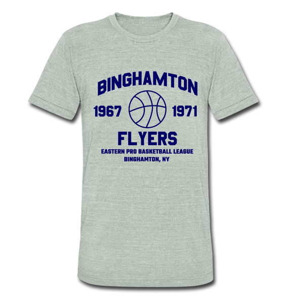 Binghamton Flyers T-Shirt (Tri-Blend Super Light) - heather gray