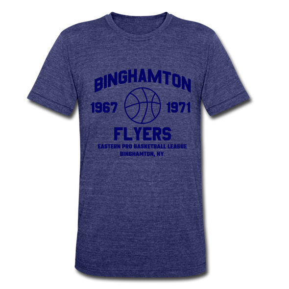 Binghamton Flyers T-Shirt (Tri-Blend Super Light) - heather indigo