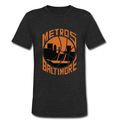 Baltimore Metros T-Shirt (Tri-Blend Super Light) - heather black