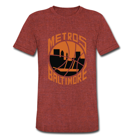 Baltimore Metros T-Shirt (Tri-Blend Super Light) - heather cranberry